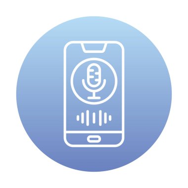 Beyaz arkaplan üzerinde ses vektör yardımcı illüstrasyonu