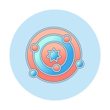 Güneş sistemi. Gezegenler Güneş 'in etrafında döner.