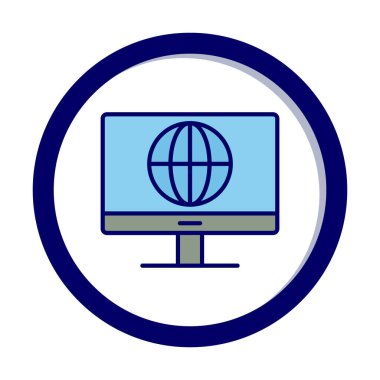 İnternet simgesi vektör illüstrasyonu