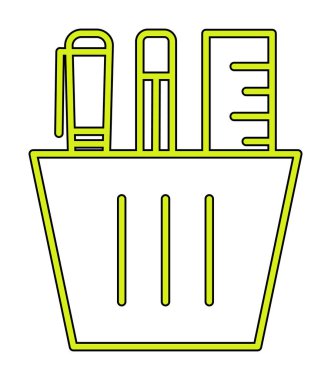 Kırtasiye web simgesi beyaz arkaplanda izole edildi