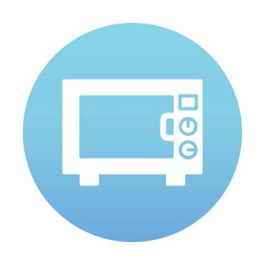 mikrodalga simgesi, vektör illüstrasyonu basit tasarım