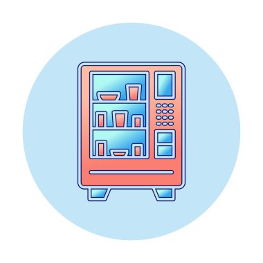 Otomat Web simgesi, vektör illüstrasyonu 