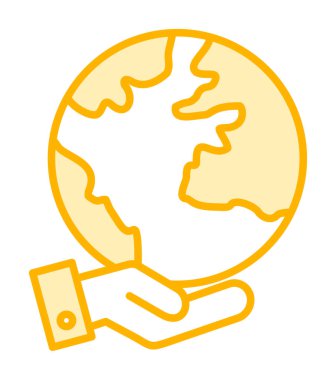 earth icon, vector illustration simple design