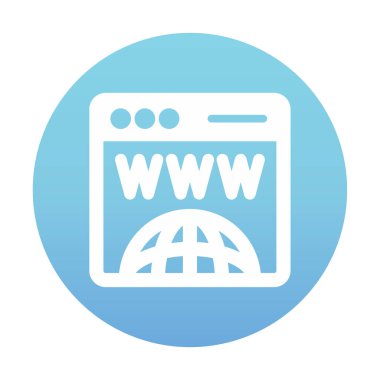 Basit web sitesi arayüzü simgesi, vektör illüstrasyonu