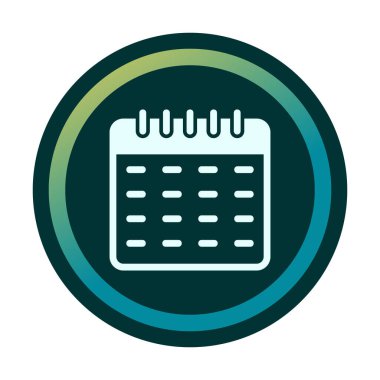 Takvim düzlüğü simgesi, vektör illüstrasyonu 