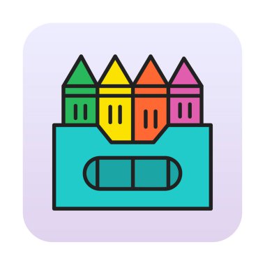 Basit Boya Simgesi, vektör illüstrasyonu