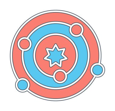 Güneş sistemi. Gezegenler Güneş 'in etrafında döner.