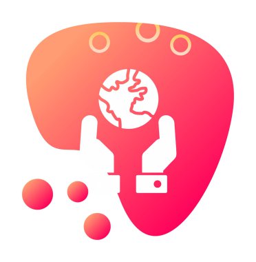 earth icon, vector illustration simple design