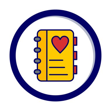 not defteri simgesi soyut arkaplan vektöründe izole edildi