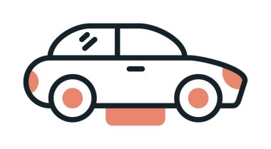 - Araba. Web simgesi basit illüstrasyon 