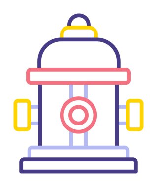 Modern yangın musluğu simgesinin vektör illüstrasyonu 