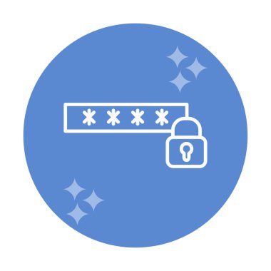 Parola web simgesi, vektör çizim