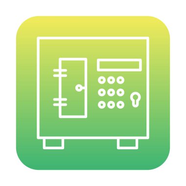 Güvenli kutu simgesinin vektör çizimi