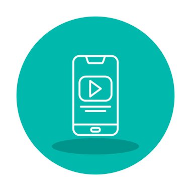 Video simge vektör çizim oynamak