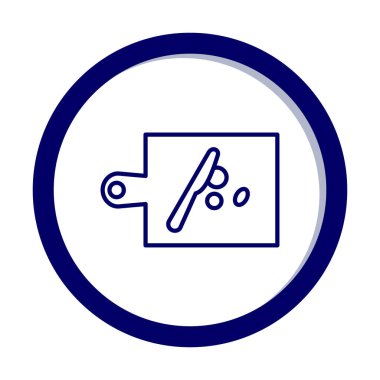 Kesme tahtası simgesi, vektör illüstrasyonu