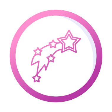 Kayan Yıldızlar simge vektör çizimi