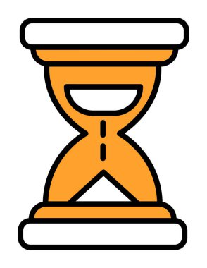 Kum saati simgesi, kum saati, vektör çizimi