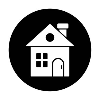 Eve. Web simgesi basit illüstrasyon