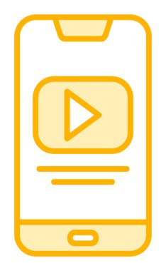 Video simge vektör çizim oynamak