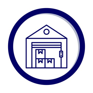 Web için depo vektör simgesinin basit illüstrasyonu