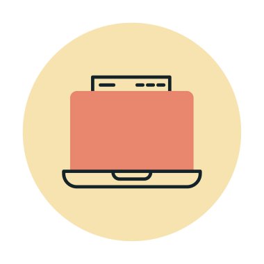 Basit web sitesi arayüzü simgesi, vektör illüstrasyonu