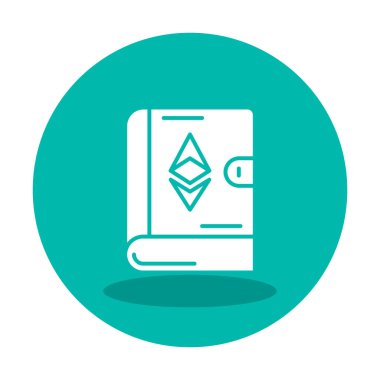 Kitap simgesi, vektör illüstrasyonunda ruhani işaret