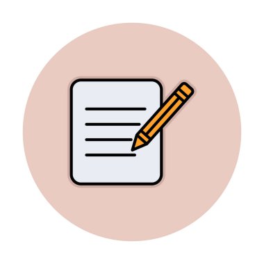 Kağıt Düzenleme. Web simgesi basit illüstrasyon