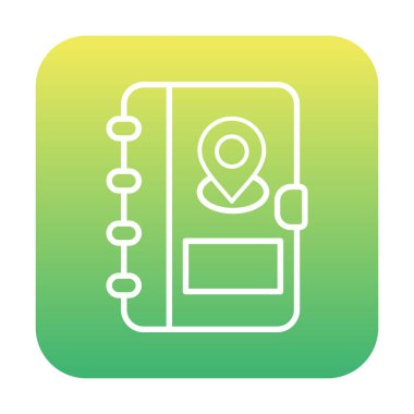 Soyut arkaplan vektöründe adres defteri simgesi izole edildi