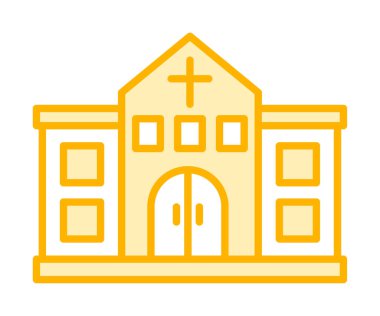 Kilise simgesi, vektör illüstrasyonu 
