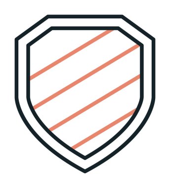 Güvenlik kalkanı simgesi, vektör illüstrasyonu