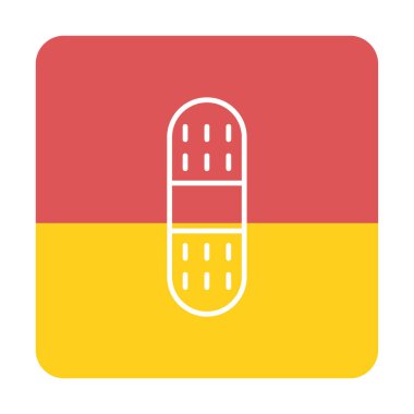 Düz Bandaj Alçı ikon vektör çizimi