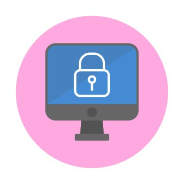 Beyaz arkaplanda asma kilit vektör çizimi