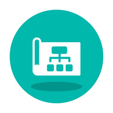 Haftalık İş Planlayıcı Web simgesi, vektör illüstrasyonu 