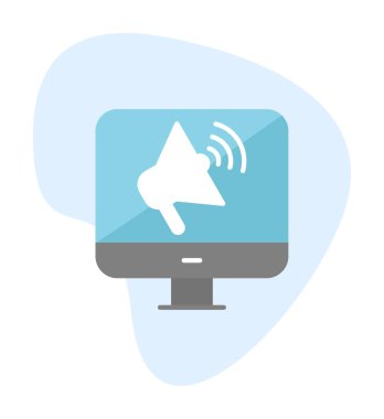 çevrimiçi pazarlama simgesi vektör illüstrasyonu 