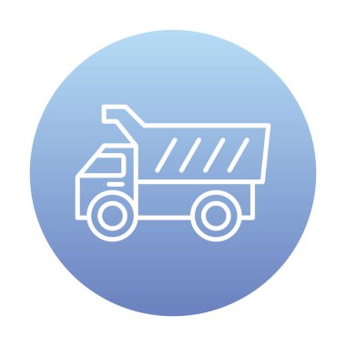 Vektör Tasarımı Çöp Kamyonu Simgesi Biçimi