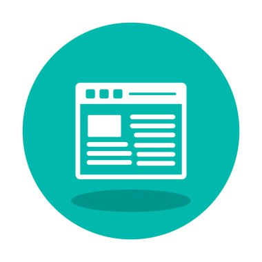 Web sayfası simgesi, vektör illüstrasyonu basit tasarım