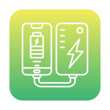 pil simgesi. renk çizgisi çizimi 