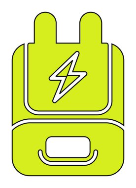 Adaptör simgesi. özet güç dolgu vektör rengi düz izole 