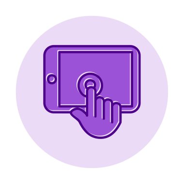 Basit dijital tablet simgesi, vektör illüstrasyonu