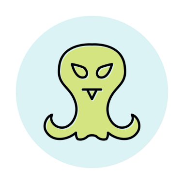 Sevimli uzaylı karakter Vektör illüstrasyonu