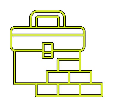 evrak çantası web basit simge illüstrasyonu
