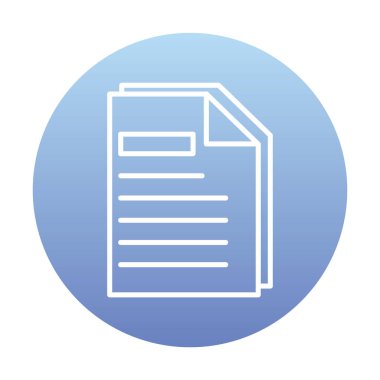 belge simgesi, vektör illüstrasyonu basit tasarım