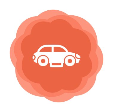 Araba düz simgesi. Vektör çizim 