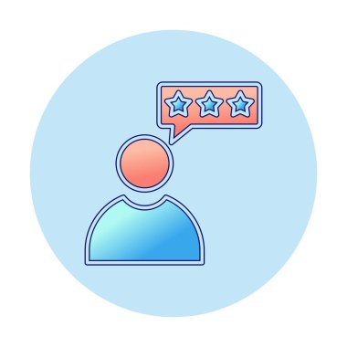 Müşteri İncelemesi, geribildirim ikonu vektör çizimi