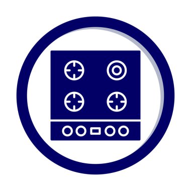 Hob vektör simgesi, basit biçim 