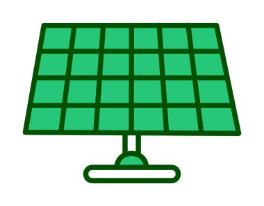 Güneş enerjisi düz simgesi 