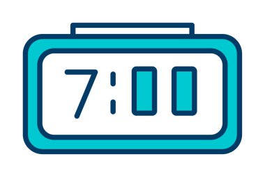 Dijital Saat simgesi. Vektör çizim