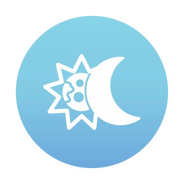 Ay ikonu vektör illüstrasyonu