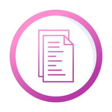 belge simgesi, vektör illüstrasyonu basit tasarım