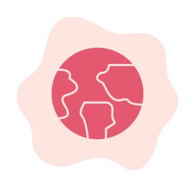 Dünya küresel ikonunun vektör illüstrasyonu